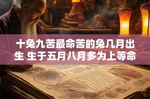 十兔九苦最命苦的兔几月出生 生于五月八月多为上等命格