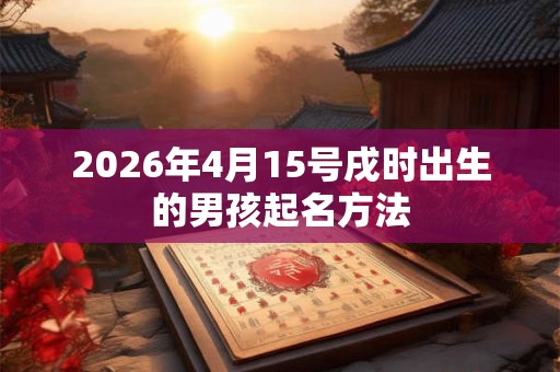 2026年4月15号戌时出生的男孩起名方法