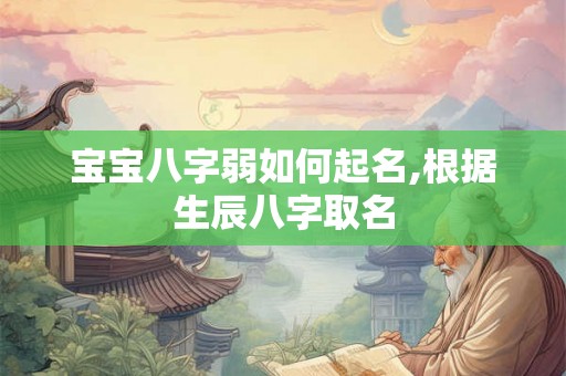 宝宝八字弱如何起名,根据生辰八字取名 宝宝八字弱如何起名,根据生辰八字取名