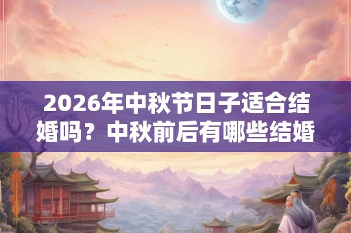 2026年中秋节日子适合结婚吗?中秋前后有哪些结婚吉日? 2026年中秋节日子适合结婚吗?中秋前后有哪些结婚吉日?