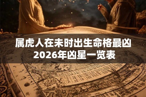 属虎人在未时出生命格最凶 2026年凶星一览表