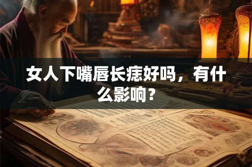 女人下嘴唇长痣好吗，有什么影响？