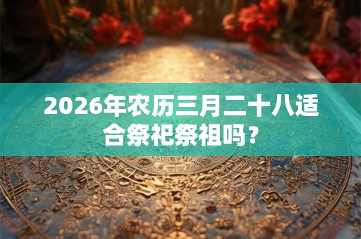 2026年农历三月二十八适合祭祀祭祖吗？