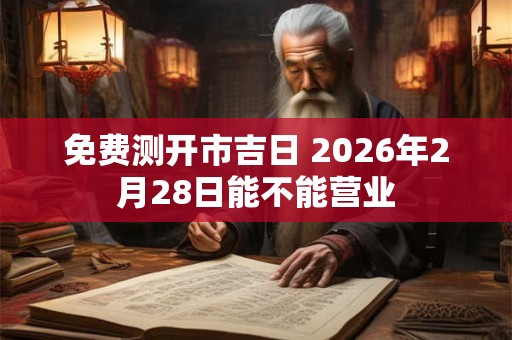免费测开市吉日 2026年2月28日能不能营业