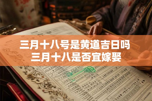 三月十八号是黄道吉日吗 三月十八是否宜嫁娶