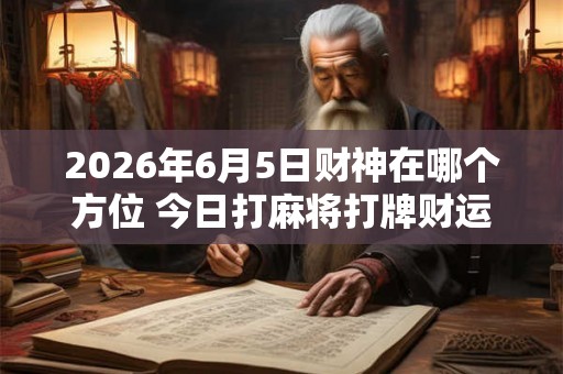 2026年6月5日财神在哪个方位 今日打麻将打牌财运方位