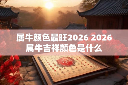 属牛颜色最旺2026 2026属牛吉祥颜色是什么