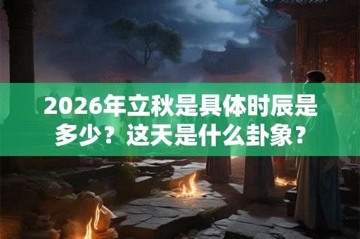 2026年立秋是具体时辰是多少？这天是什么卦象？