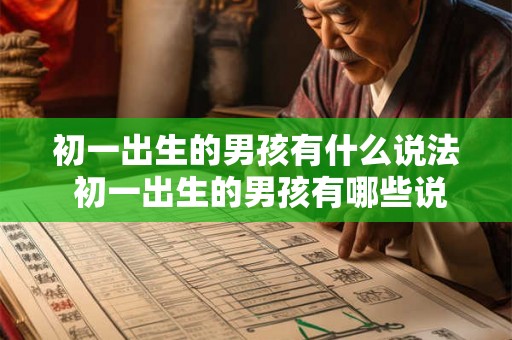 初一出生的男孩有什么说法 初一出生的男孩有哪些说法