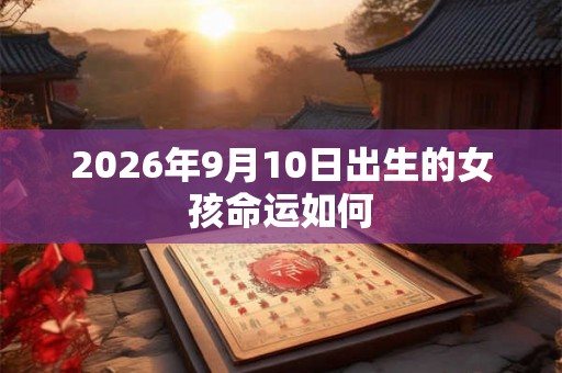 2026年9月10日出生的女孩命运如何