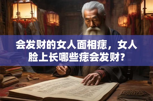 会发财的女人面相痣，女人脸上长哪些痣会发财？
