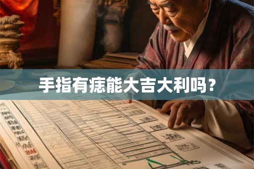 手指有痣能大吉大利吗？
