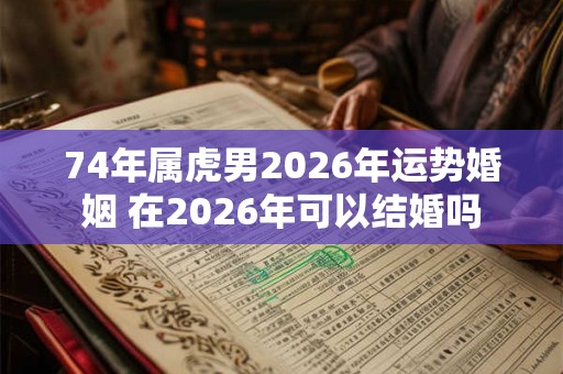74年属虎男2026年运势婚姻 在2026年可以结婚吗 74年属虎男2026年运势婚姻 在2026年可以结婚吗