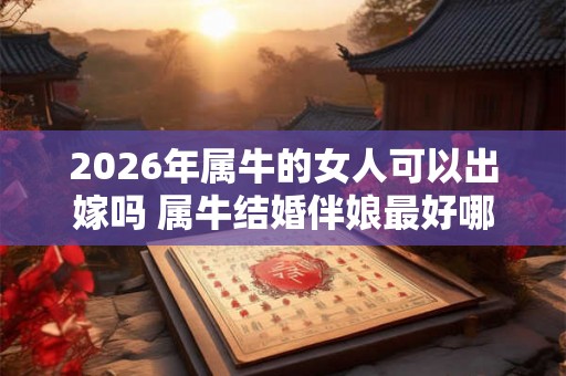 2026年属牛的女人可以出嫁吗 属牛结婚伴娘最好哪个生肖 2026年属牛的女人可以出嫁吗 属牛结婚伴娘最好哪个生肖