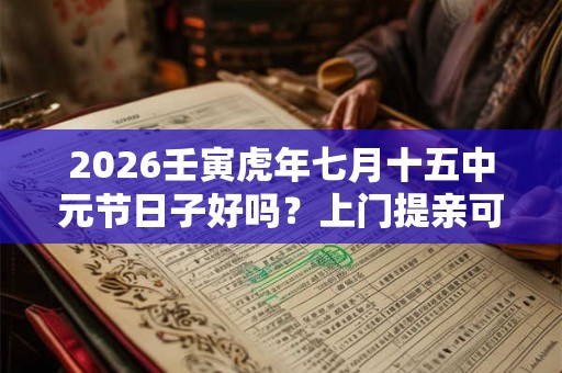 2026壬寅虎年七月十五中元节日子好吗?上门提亲可以吗? 2026壬寅虎年七月十五中元节日子好吗?上门提亲可以吗?