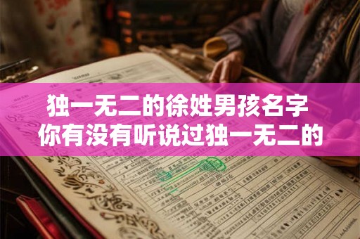 独一无二的徐姓男孩名字 你有没有听说过独一无二的徐姓男孩名字 独一无二的徐姓男孩名字 你有没有听说过独一无二的徐姓男孩名字