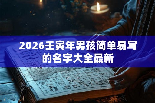 2026壬寅年男孩简单易写的名字大全最新