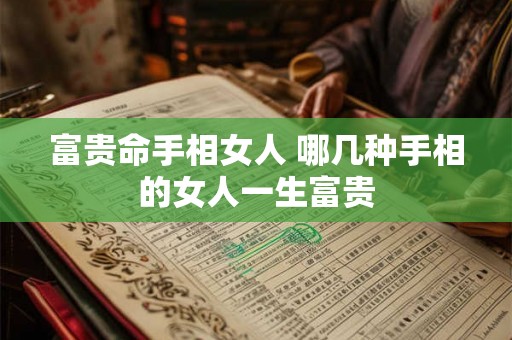 富贵命手相女人 哪几种手相的女人一生富贵