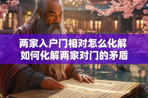 两家入户门相对怎么化解 如何化解两家对门的矛盾