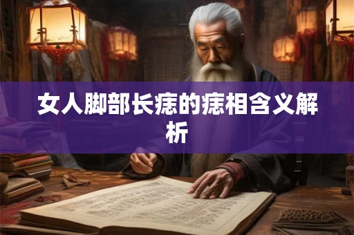 女人脚部长痣的痣相含义解析