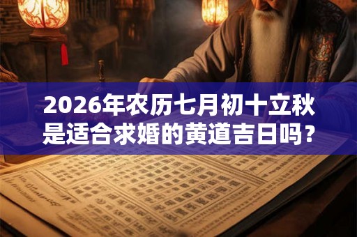 2026年农历七月初十立秋是适合求婚的黄道吉日吗？