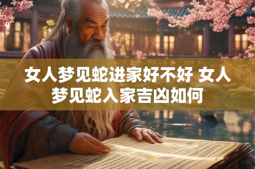 女人梦见蛇进家好不好 女人梦见蛇入家吉凶如何