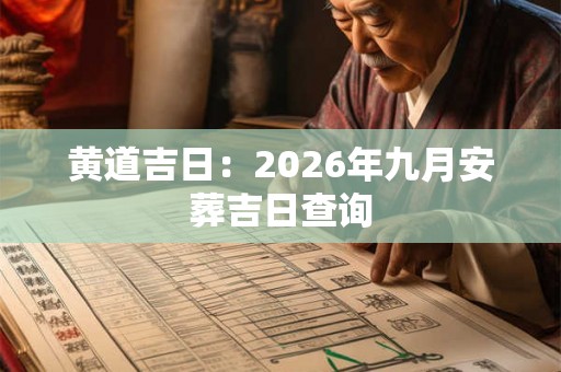 黄道吉日：2026年九月安葬吉日查询