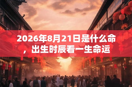 2026年8月21日是什么命，出生时辰看一生命运
