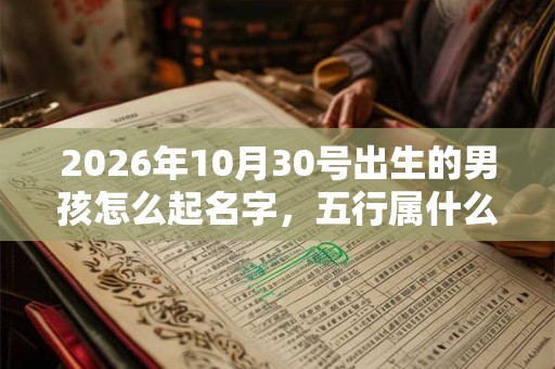 2026年10月30号出生的男孩怎么起名字，五行属什么