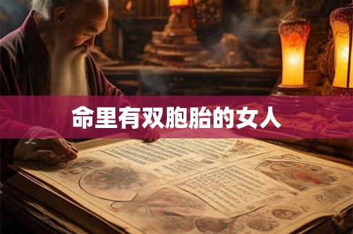 命里有双胞胎的女人