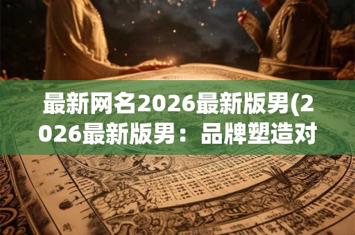 最新网名2026最新版男(2026最新版男：品牌塑造对于男性形象的影响？)