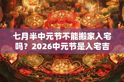 七月半中元节不能搬家入宅吗？2026中元节是入宅吉日吗？