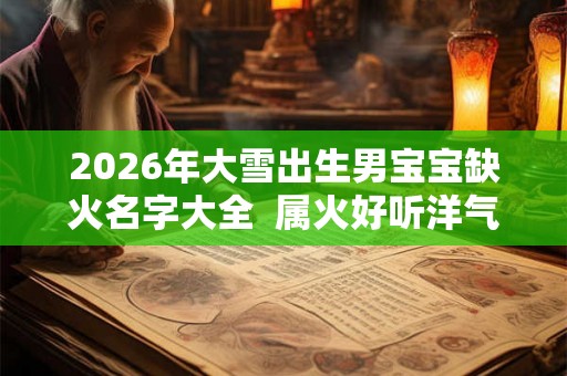 2026年大雪出生男宝宝缺火名字大全 属火好听洋气的男孩名字 2026年大雪出生男宝宝缺火名字大全 属火好听洋气的男孩名字