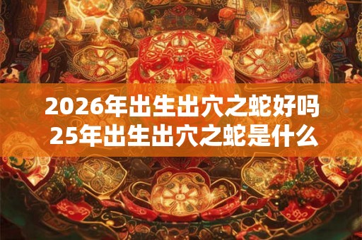 2026年出生出穴之蛇好吗 25年出生出穴之蛇是什么命