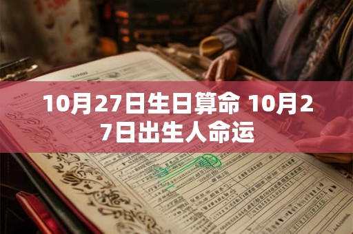 10月27日生日算命 10月27日出生人命运