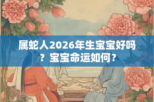 属蛇人2026年生宝宝好吗？宝宝命运如何？