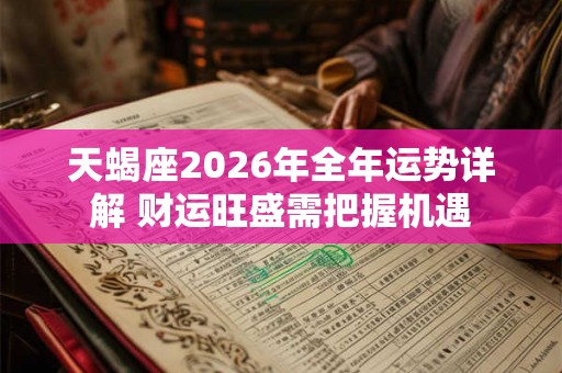 天蝎座2026年全年运势详解 财运旺盛需把握机遇