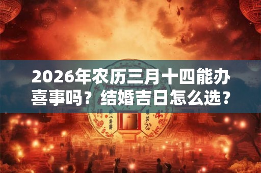 2026年农历三月十四能办喜事吗?结婚吉日怎么选? 2026年农历三月十四能办喜事吗?结婚吉日怎么选?