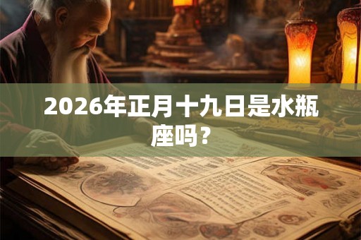 2026年正月十九日是水瓶座吗？