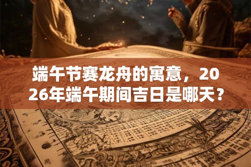 端午节赛龙舟的寓意，2026年端午期间吉日是哪天？