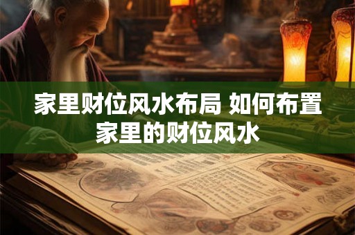 家里财位风水布局 如何布置家里的财位风水