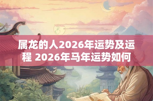 属龙的人2026年运势及运程 2026年马年运势如何
