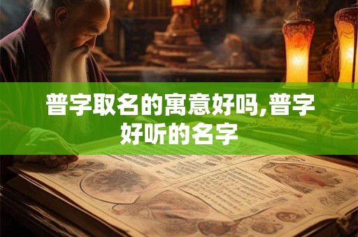 普字取名的寓意好吗,普字好听的名字