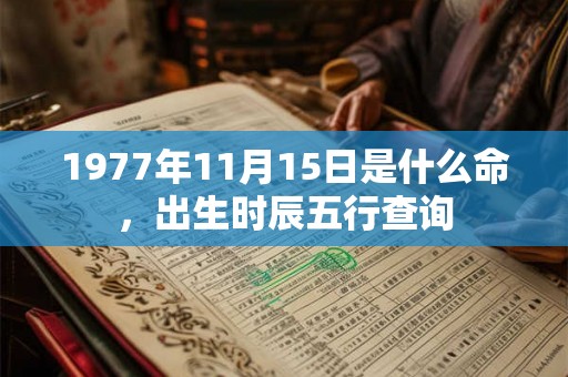 1977年11月15日是什么命，出生时辰五行查询