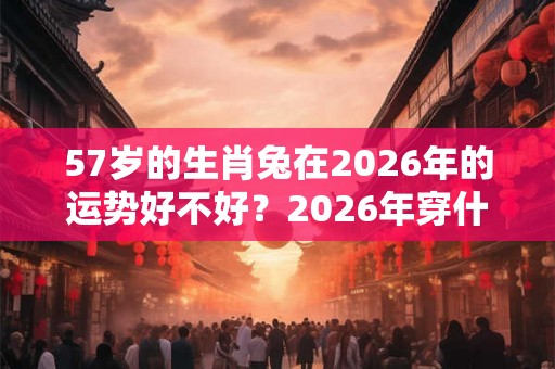 57岁的生肖兔在2026年的运势好不好?2026年穿什么颜色旺自己? 57岁的生肖兔在2026年的运势好不好?2026年穿什么颜色旺自己?