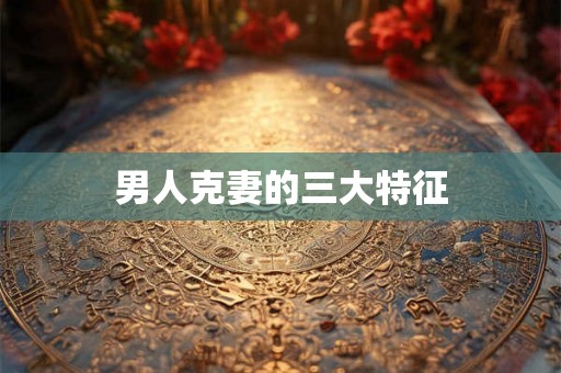 男人克妻的三大特征