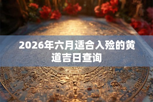 2026年六月适合入殓的黄道吉日查询
