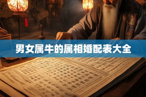 男女属牛的属相婚配表大全 男女属牛的属相婚配表大全
