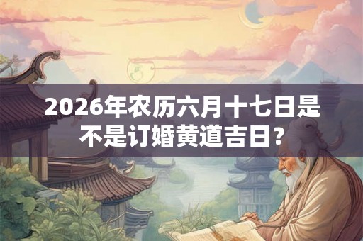 2026年农历六月十七日是不是订婚黄道吉日？