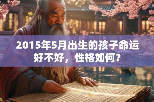 2015年5月出生的孩子命运好不好，性格如何？
